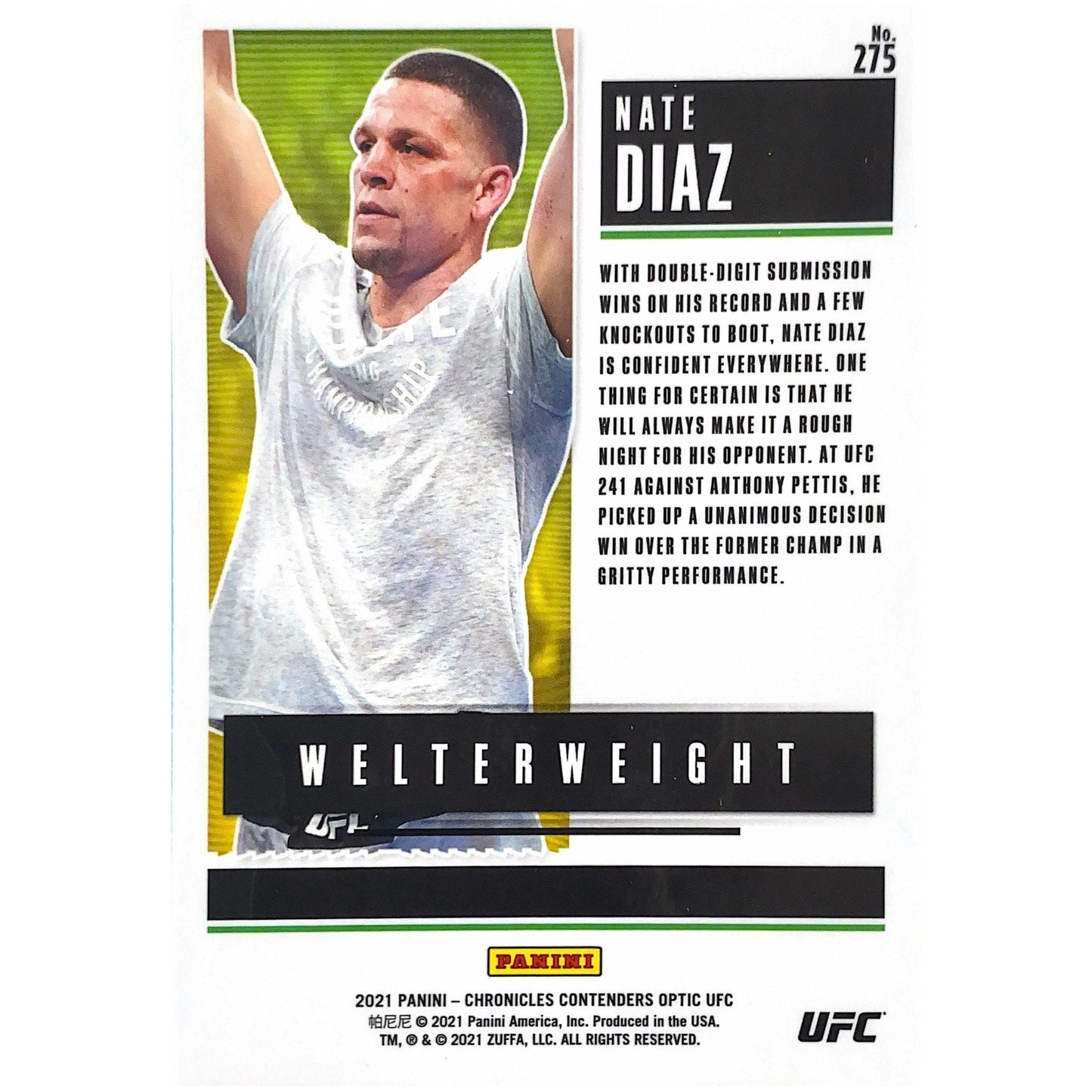 2021 Contenders Optic Nate Diaz Season Ticket