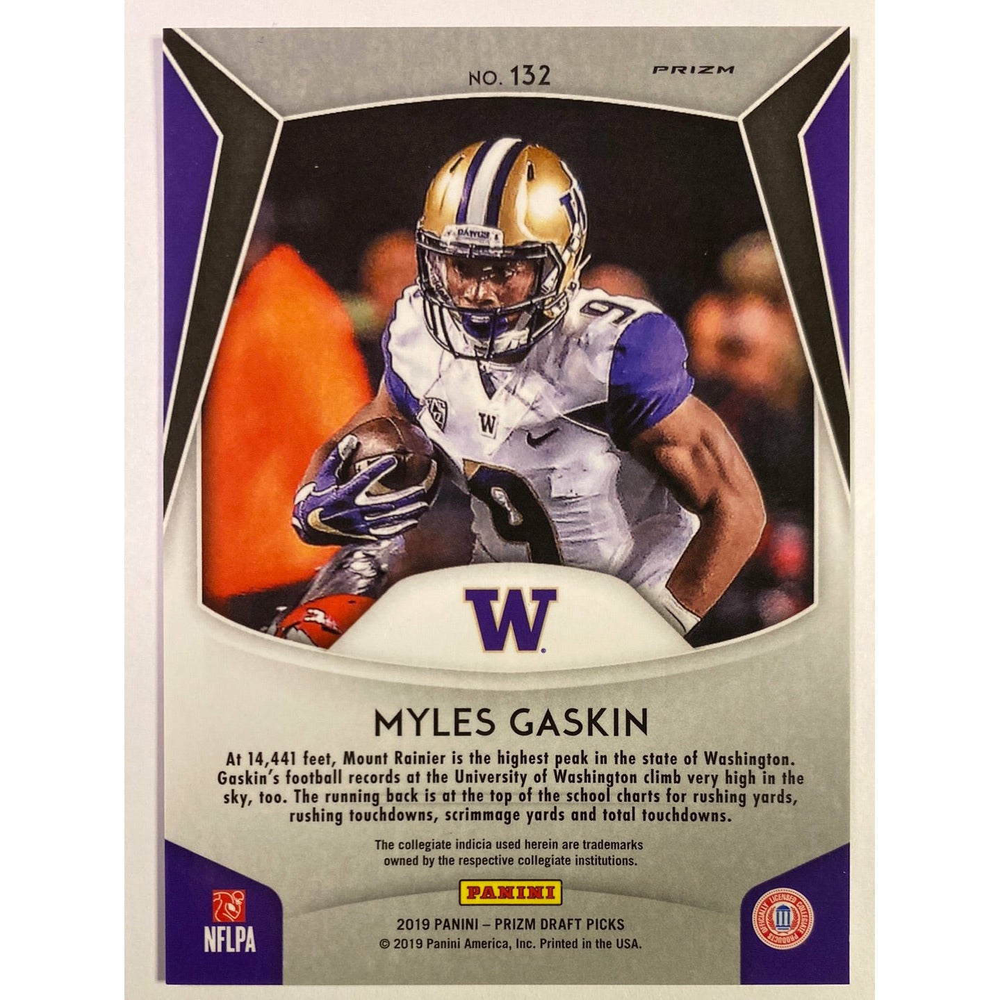 2019 Panini Prizm Draft Picks Myles Gaskin Pink Prizm RC