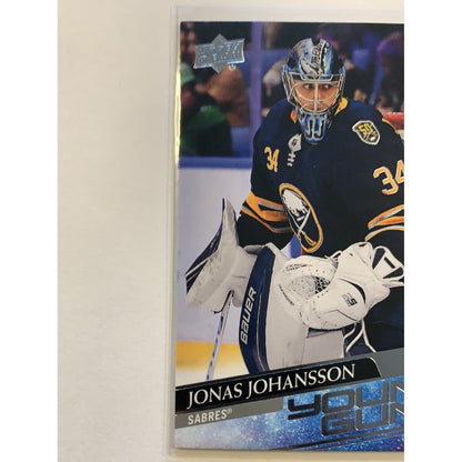  2020-21 Upper Deck Series 1 Jonás Johansson Young Guns DAMAGED  Local Legends Cards & Collectibles