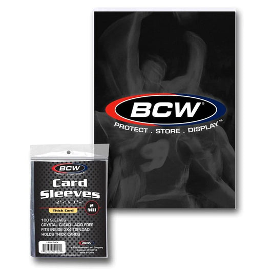 BCW 2mil THICK Card Soft Sleeves - 100ct