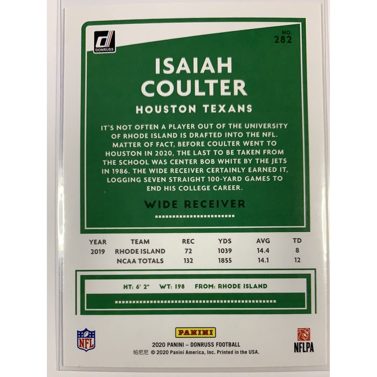  2020 Donruss Isaiah Coulter Red Press Proof RC  Local Legends Cards & Collectibles
