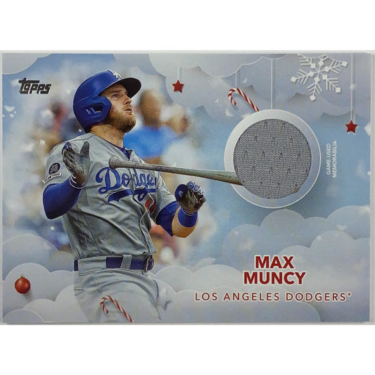 2020 Topps Max Muncy Holiday Game Worn Relic