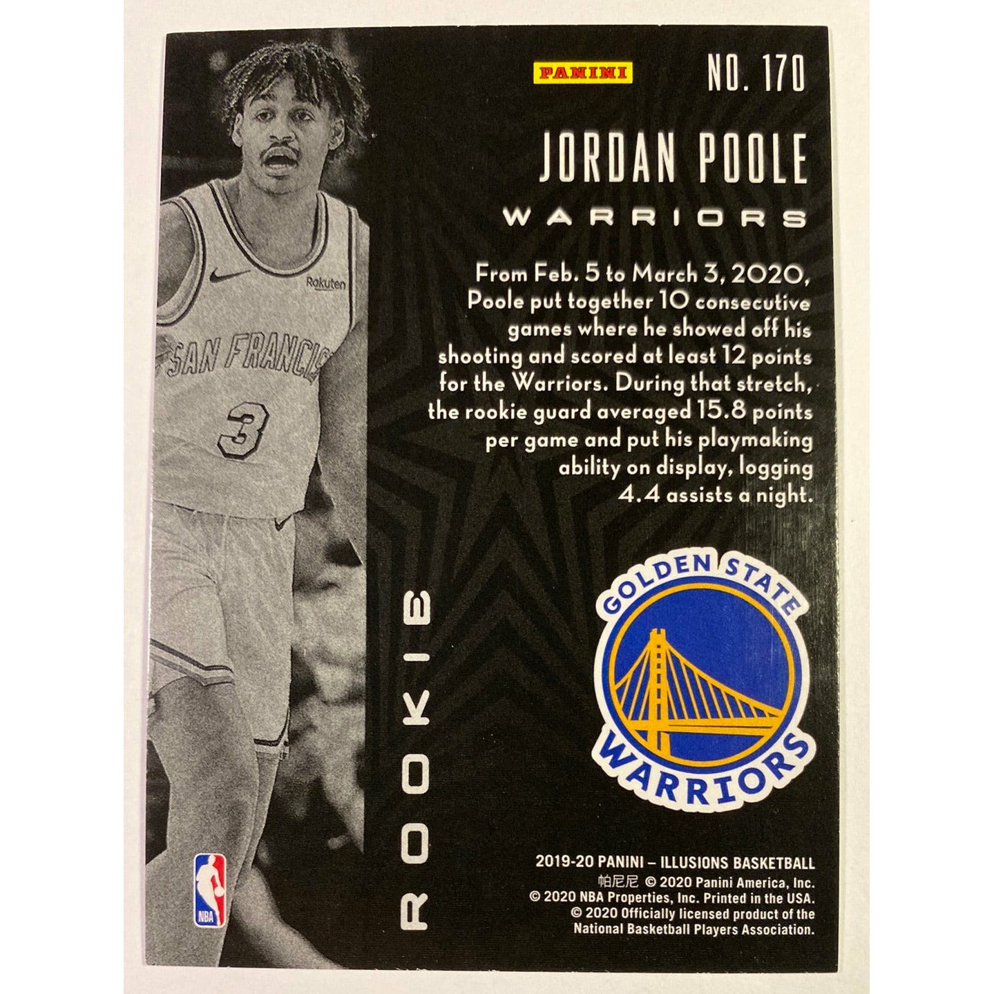 2019-20 Illusions Jordan Poole RC