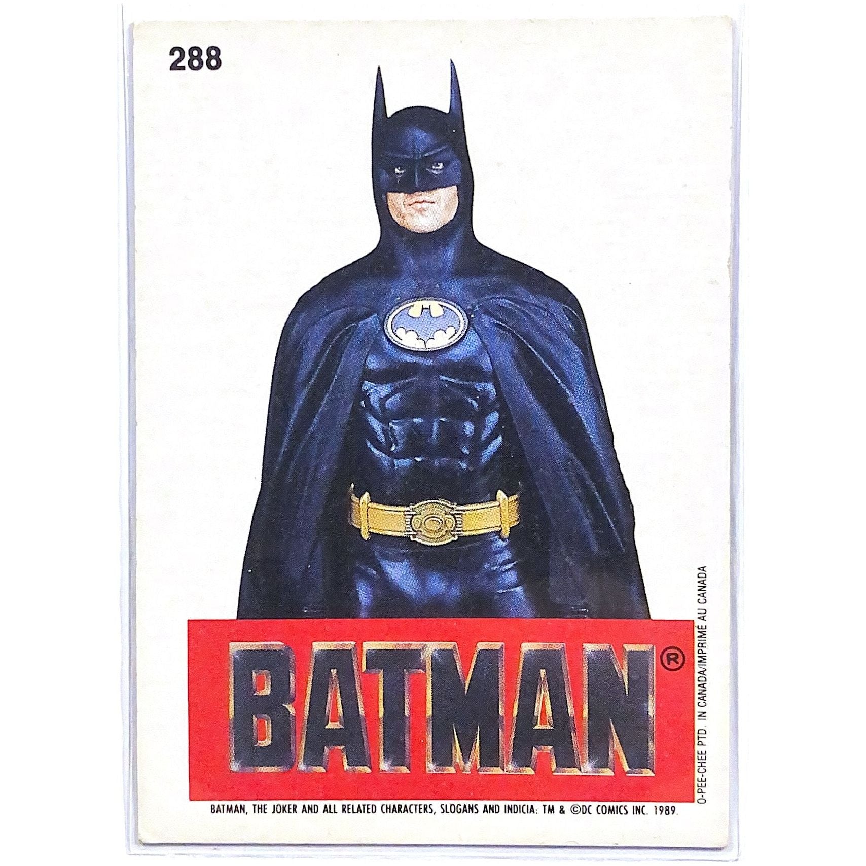  1989 O-Pee-Chee DC Comics Batman Puzzle Back #288  Local Legends Cards & Collectibles