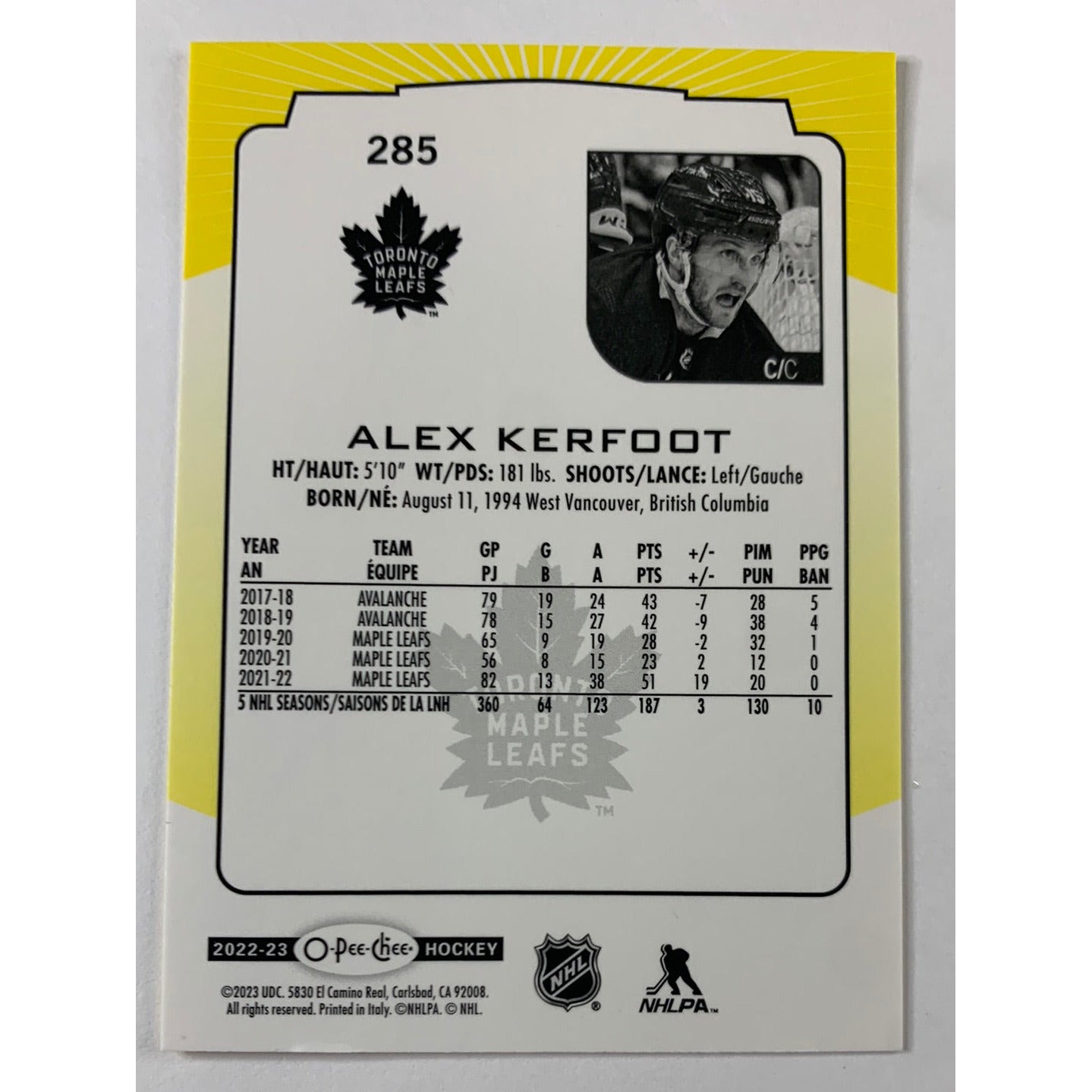 2022-23 O-Pee-Chee Alex Kerfoot