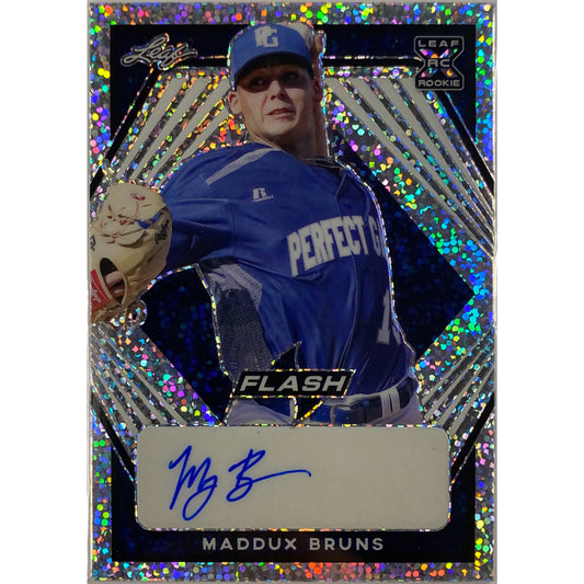 2021 Leaf Maddux Bruns Silver Speckle Flash Auto /99