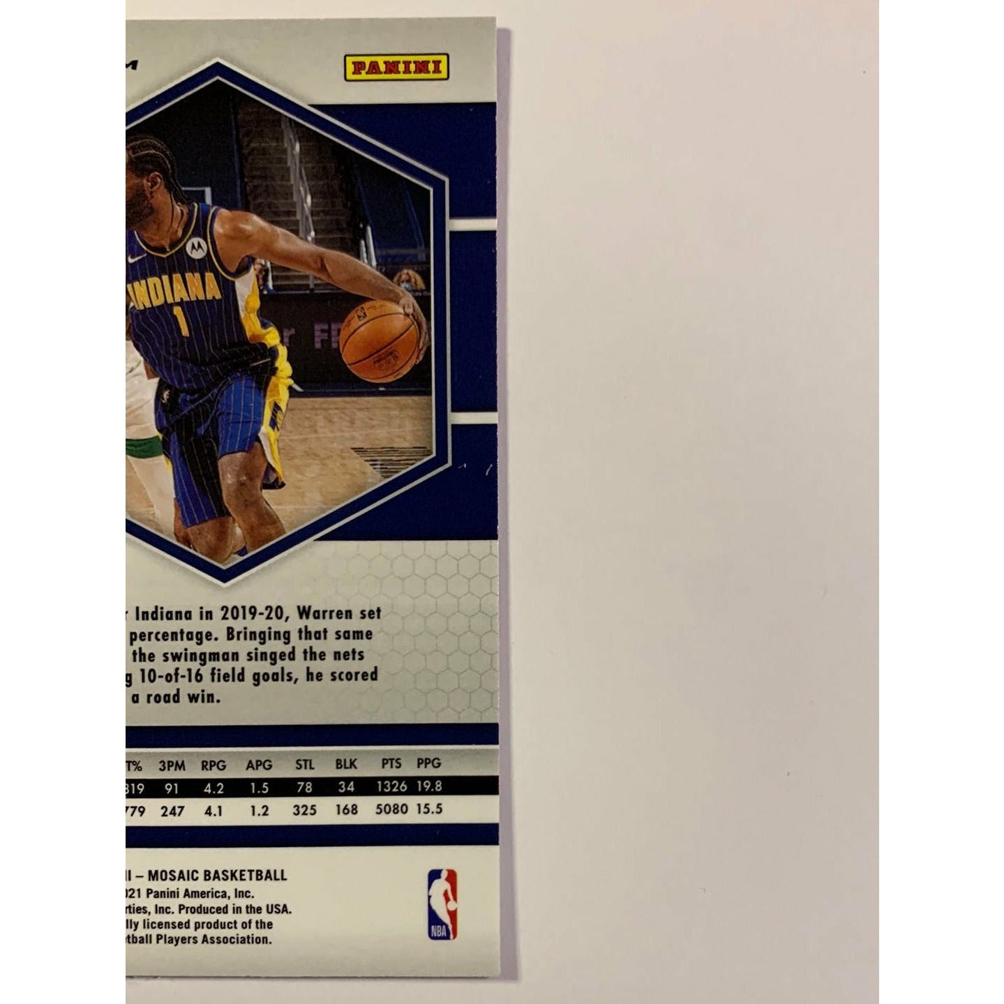 2020-21 Mosaic TJ Warren Pink Camo Mosaic Prizm