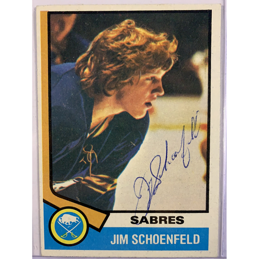  1974-75 Topps Jim Schoenfeld In Person Auto  Local Legends Cards & Collectibles