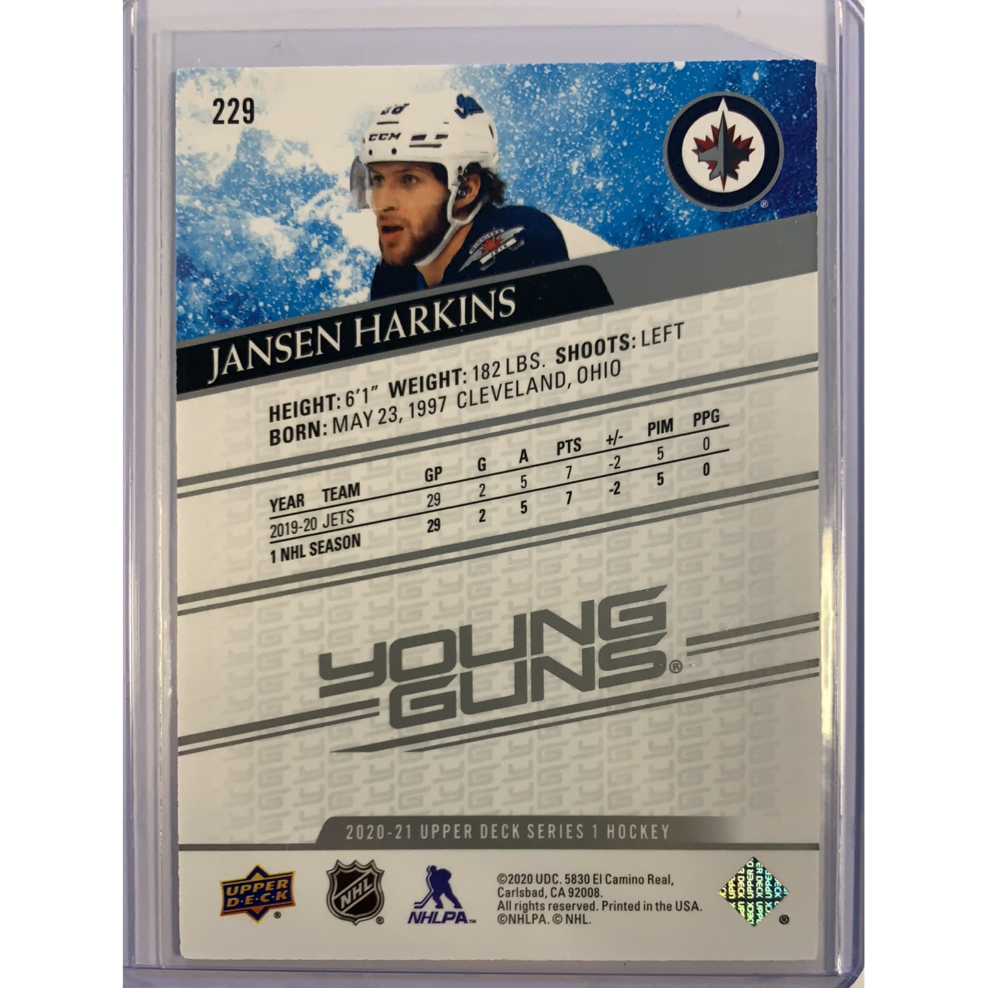  2020-21 Upper Deck Series 1 Jansen Harkins Young Guns  Local Legends Cards & Collectibles