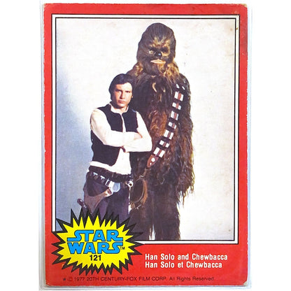  1977 20th Century Fox Star Wars Han Solo and Chewbacca Puzzle Back #121  Local Legends Cards & Collectibles