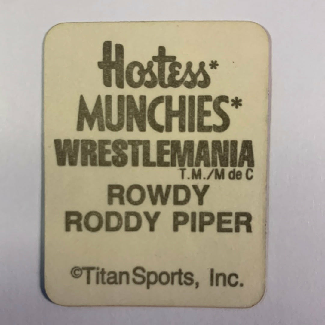  1987 Hostess Rowdy Rowdy Piper Munchies Stickers  Local Legends Cards & Collectibles