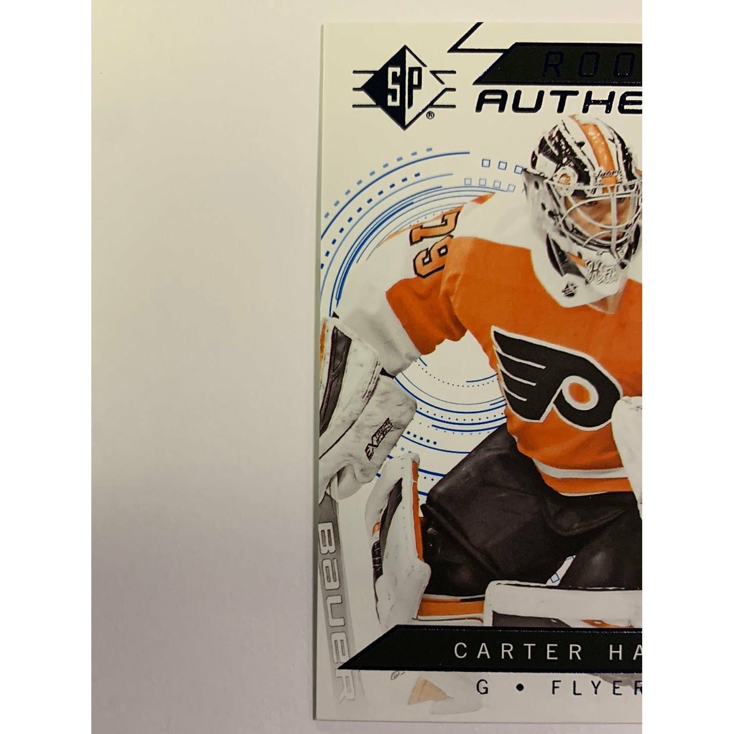 2018-19 SP Carter Hart Rookie Authentics Blue Parallel