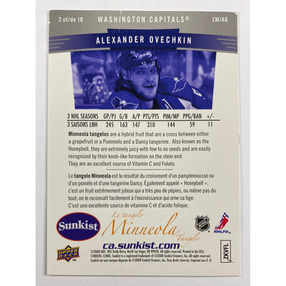 2008-09 Upper Deck Sunkist Alexander Ovechkin 2 of 10 | Local Legends Cards & Collectibles