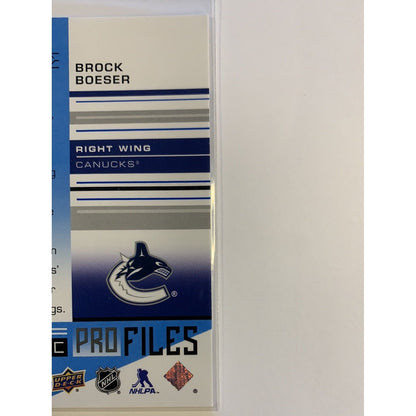  2019-20 SP Brock Boeser Authentic Pro Files  Local Legends Cards & Collectibles