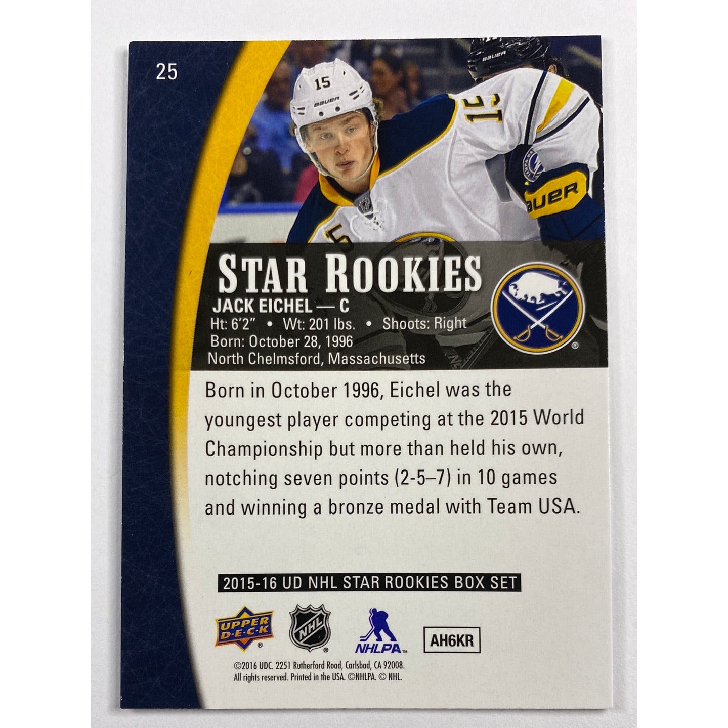 2015-16 Star Rookies Box Set Jack Eichel RC