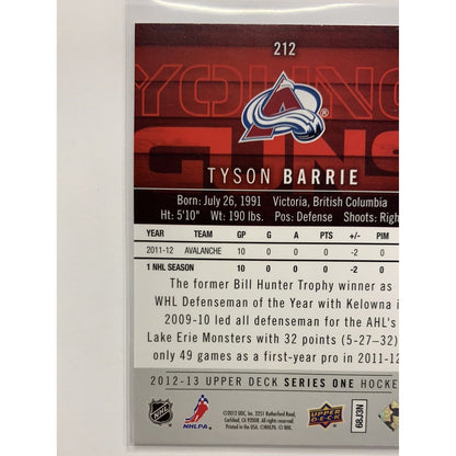  2012-13 Upper Deck Series One Tyson Barrie Young Guns  Local Legends Cards & Collectibles