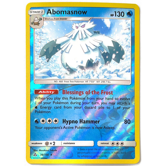 Abomasnow Rare Reverse Holo 38/156