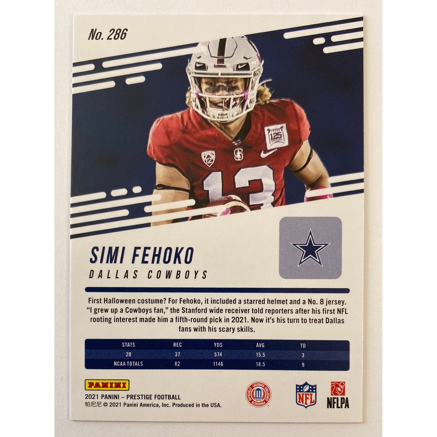 2021 Prestige Simi Fehoko Astral Xtra Points RC