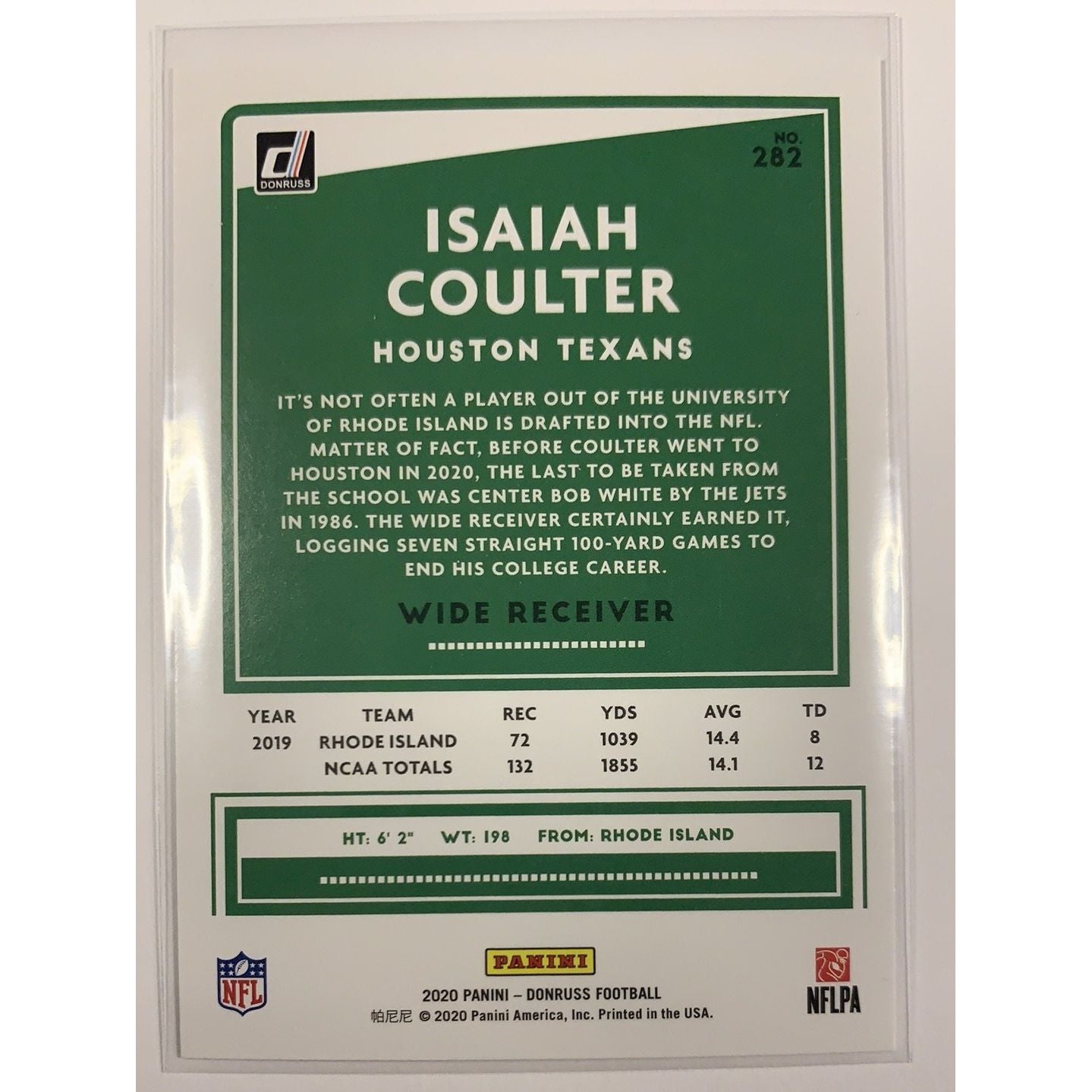  2020 Donruss Isaiah Coulter RC  Local Legends Cards & Collectibles