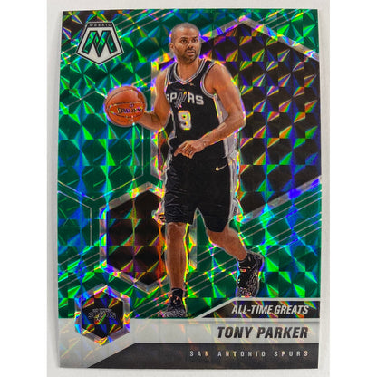 2020-21 Mosaic Tony Parker Green Mosaic Prizm