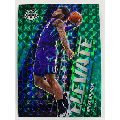 2020-21 Mosaic Miles Bridges Elevate Green Mosaic Prizm