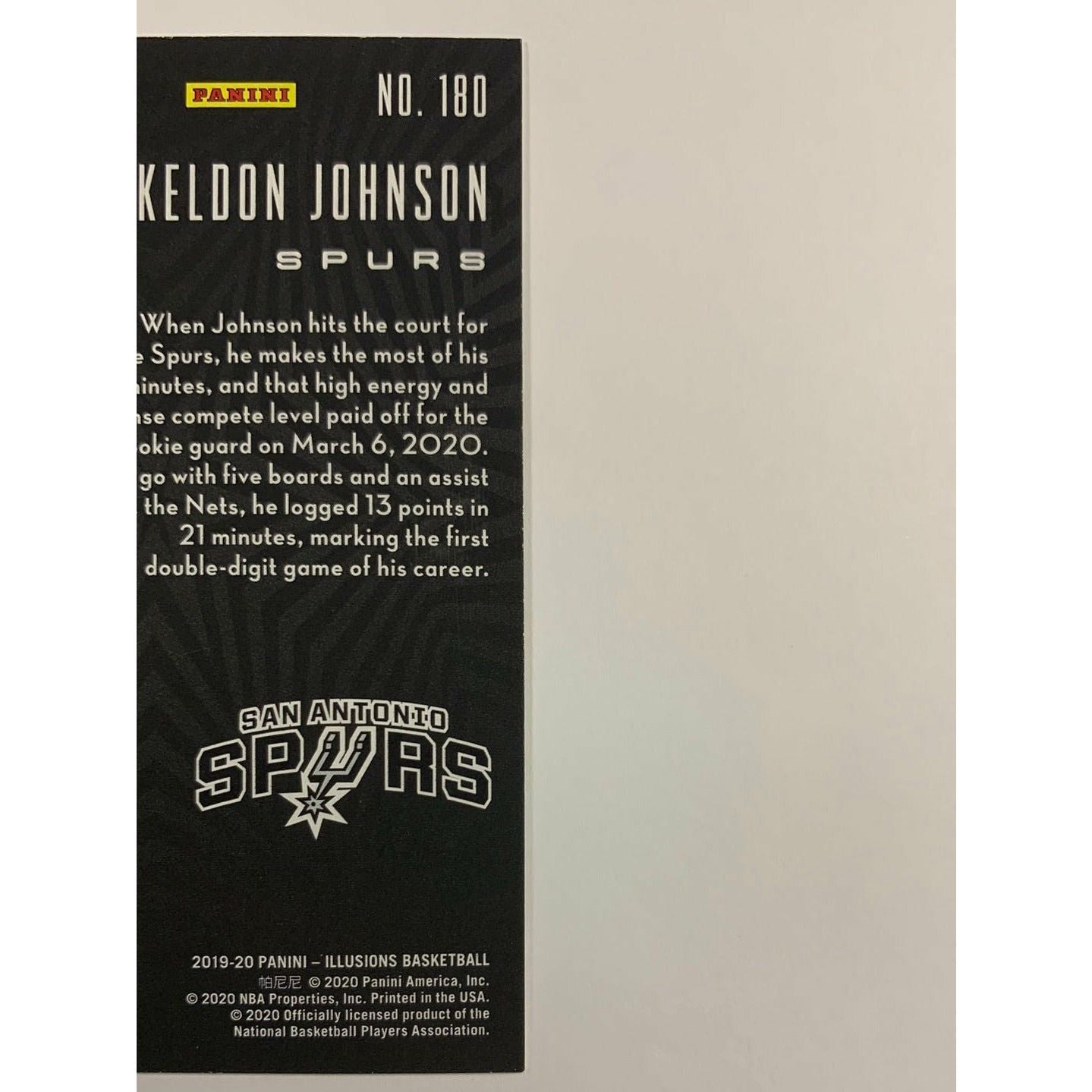 2019-20 Illusions Keldon Johnson RC