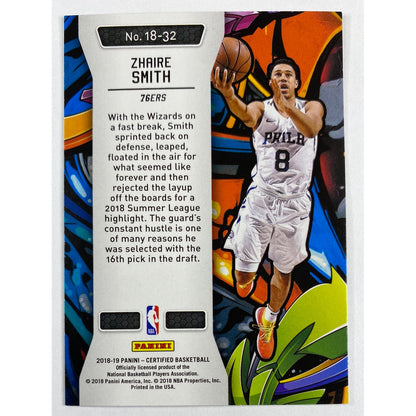 2018-19 Certified Zhaire Smith 2018 RC