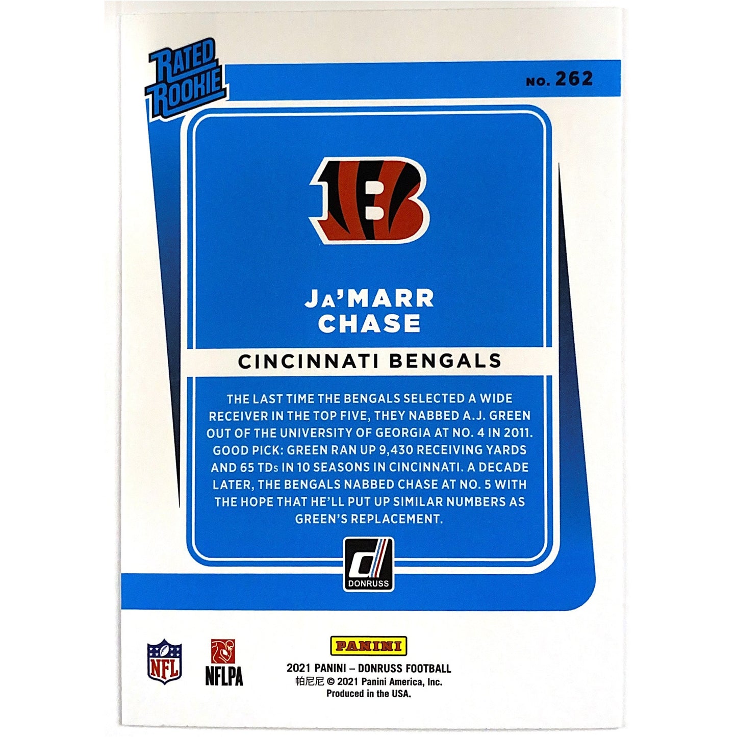 2021 Donruss Ja’Marr Chase Rated Rookie