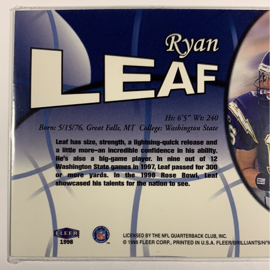  1998 Fleer Brilliants Ryan Leaf RC  Local Legends Cards & Collectibles