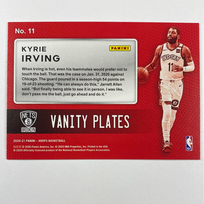 2020-21 Hoops Kyrie Irving Vanity Plates