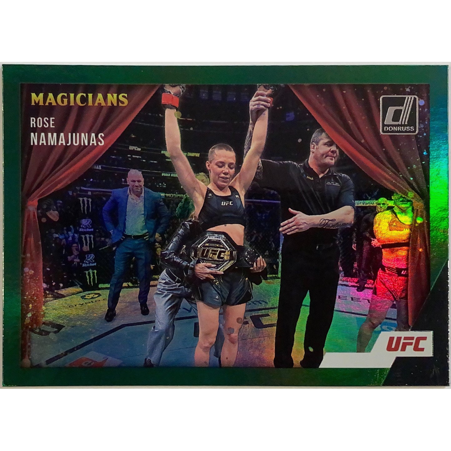 2022 Donruss Rose Namajunas Magicians Green Holo