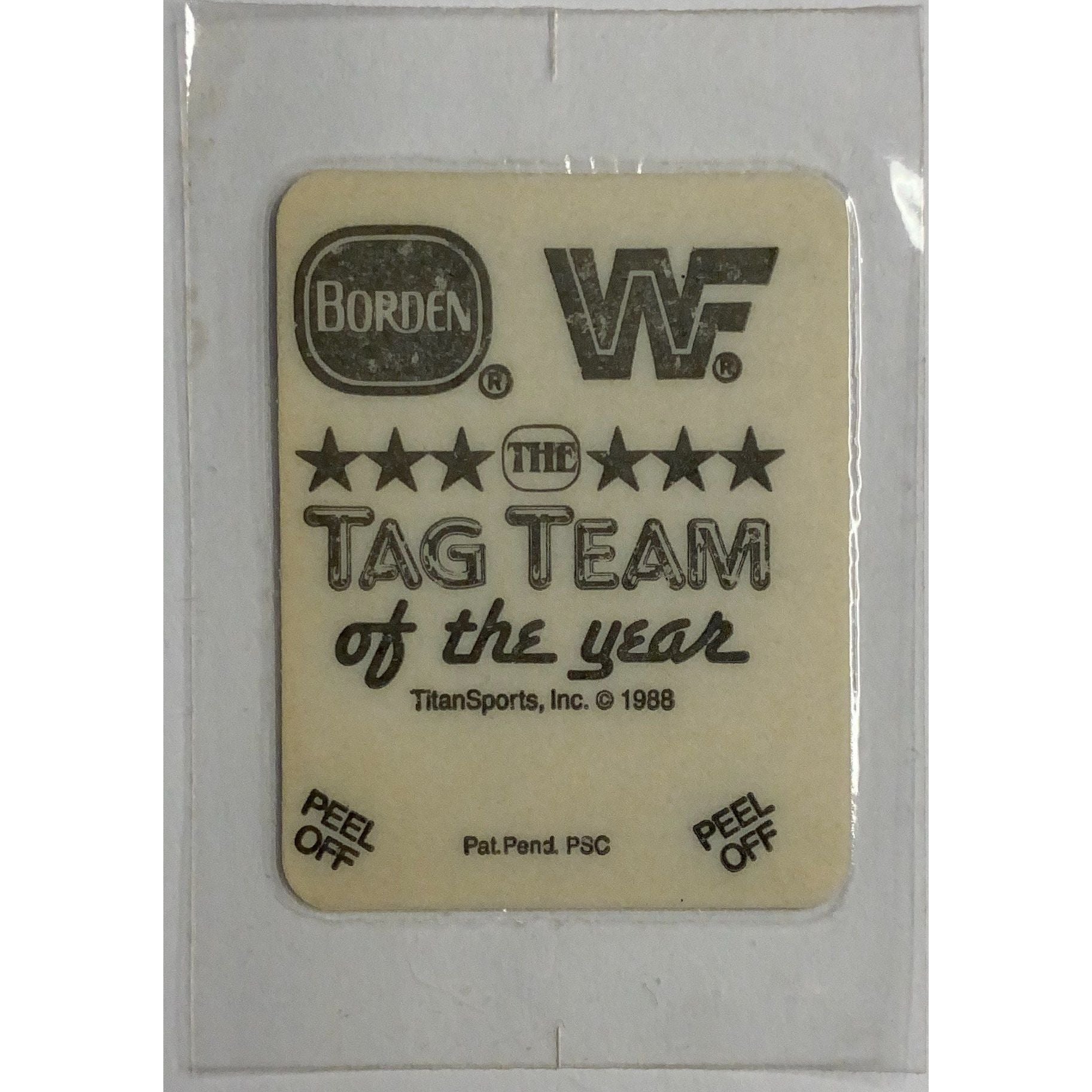  1988 Borden Titan Sports WWF The Tag Team of the Year Strike Force  Local Legends Cards & Collectibles