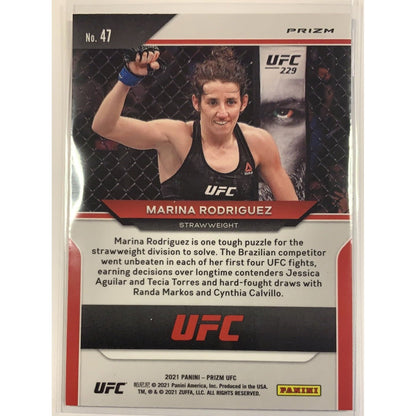  2021 Panini Prizm UFC Marina Rodriguez Green Prizm #47  Local Legends Cards & Collectibles