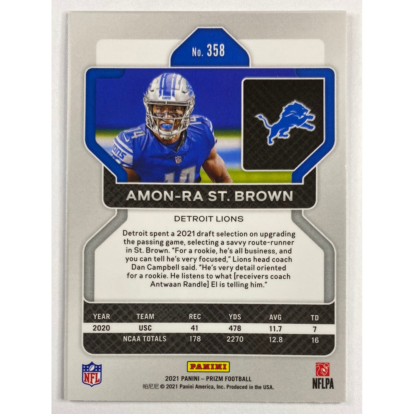 2021 Prizm Amon-Ra St. Brown RC