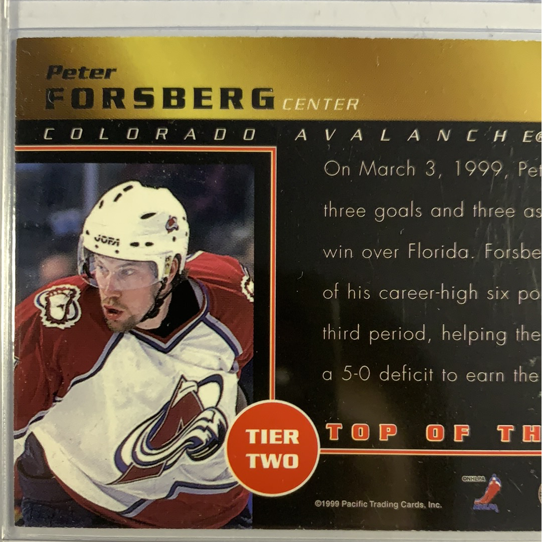  1999-00 Pacific Revolution Tier Two Peter Forsberg Top of the Line  Local Legends Cards & Collectibles