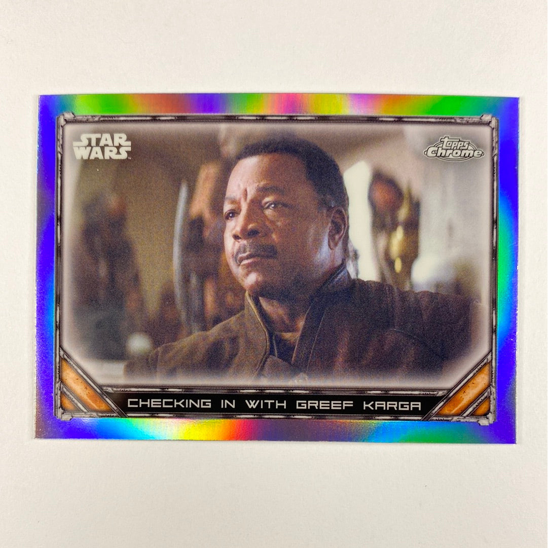 Topps Chrome The Mandalorian Checking In with Greef Karga Refractor