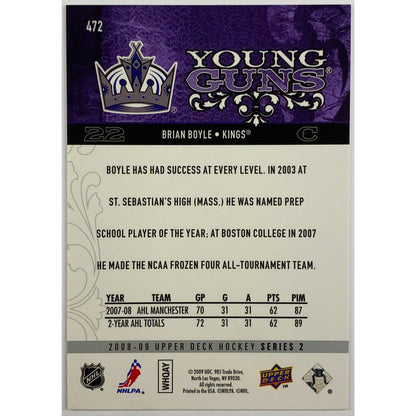 2008-09 Upper Deck Series 2 Brian Boyle Young Guns