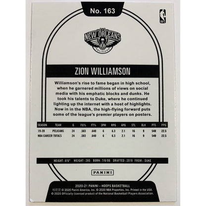  2020-21 Hoops Zion Williamson Purple Parallel  Local Legends Cards & Collectibles