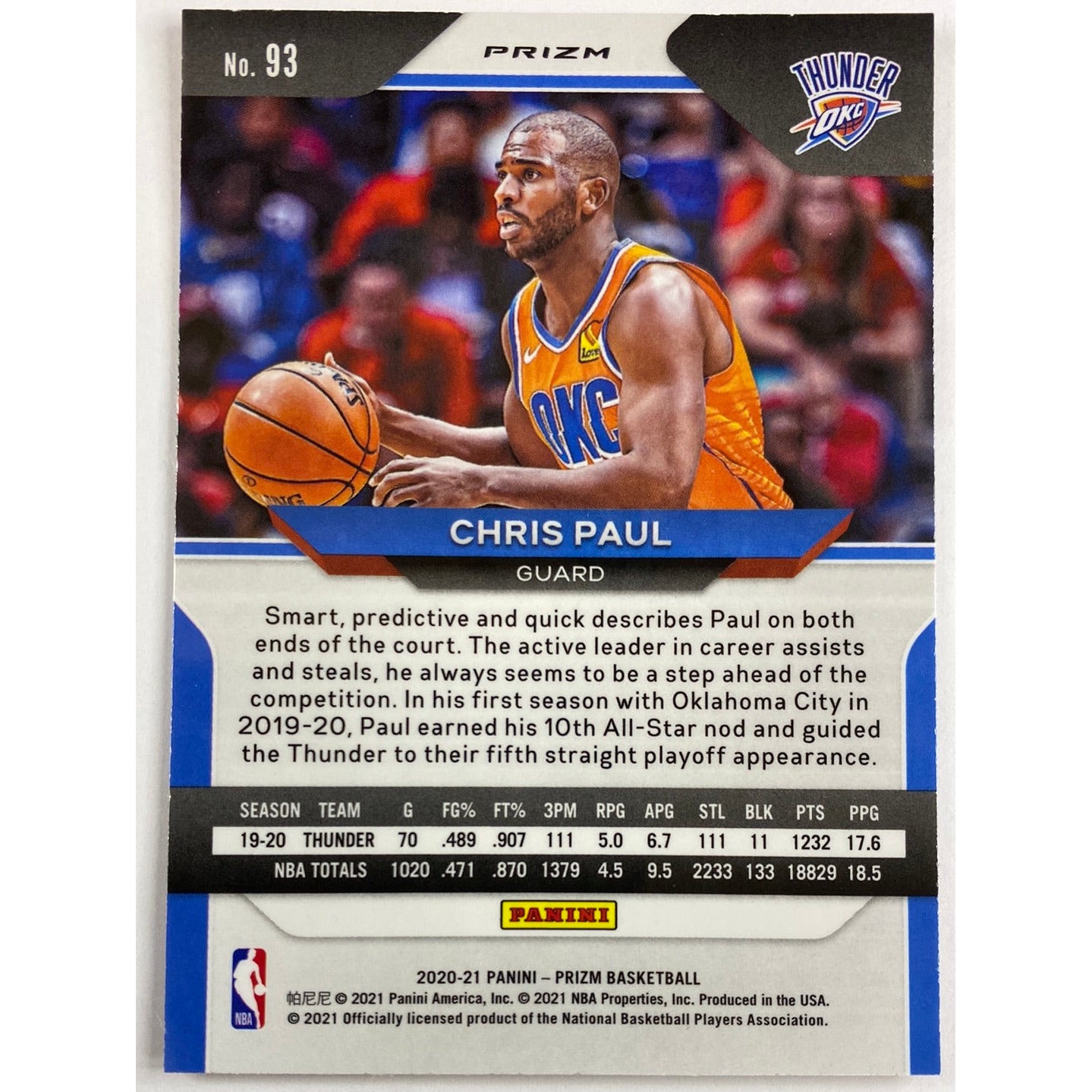 2020-21 Panini Prizm Chris Paul Red Wave Prizm