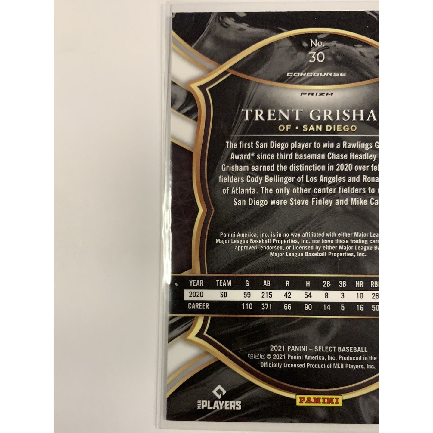  2021 Panini Select Trent Grisham Concourse Level Scope Prizm  Local Legends Cards & Collectibles