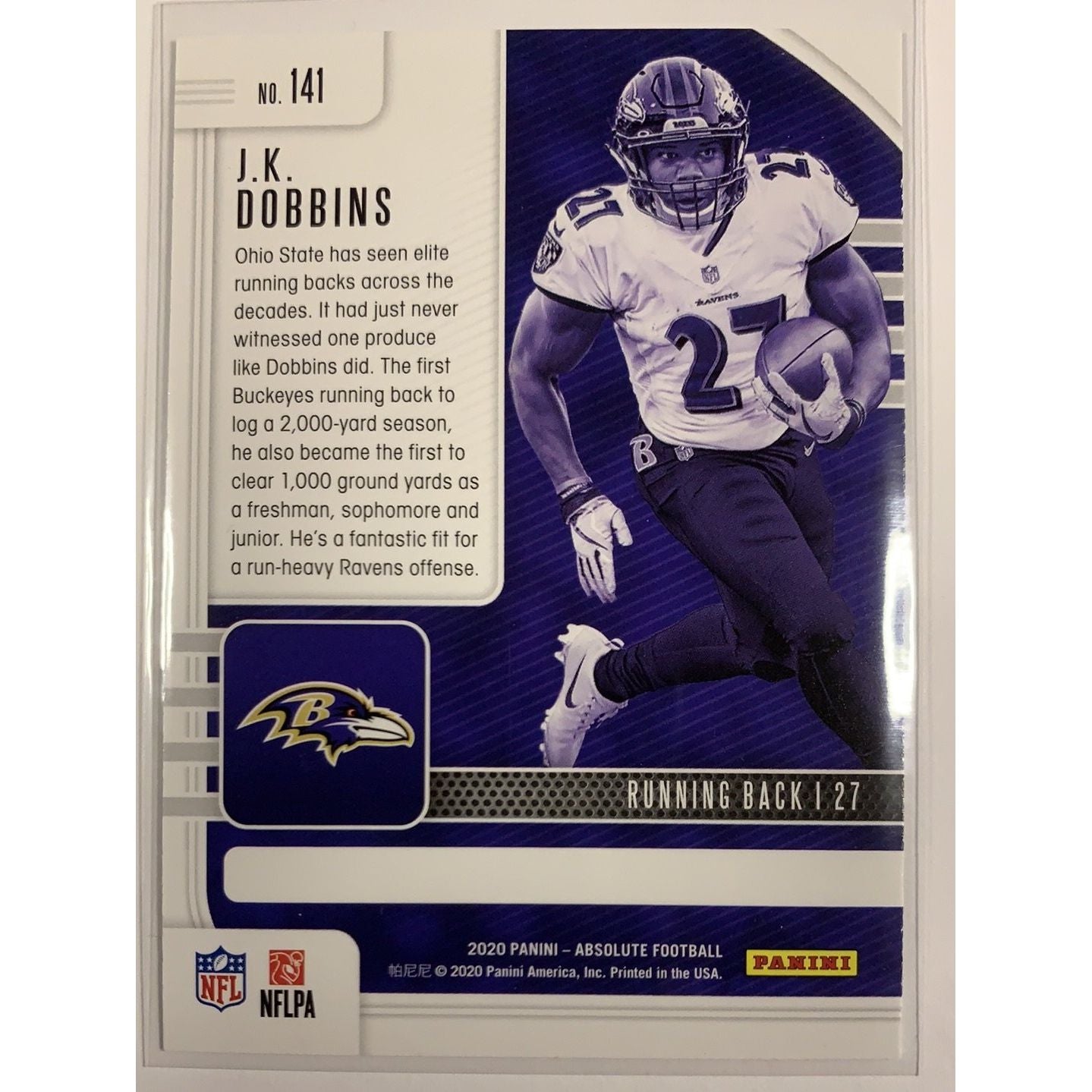  2020 Panini Absolute J.K. Dobbins RC  Local Legends Cards & Collectibles
