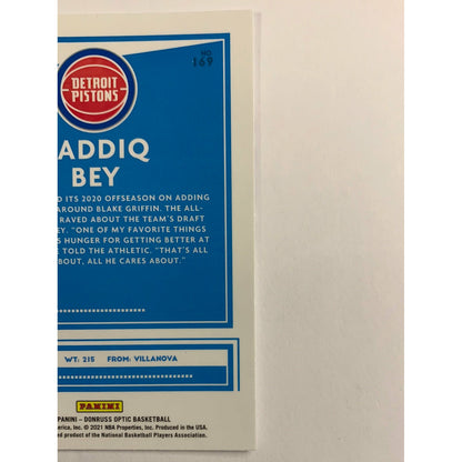 2020-21 Donruss Optic Saddiq Bey Rated Rookie