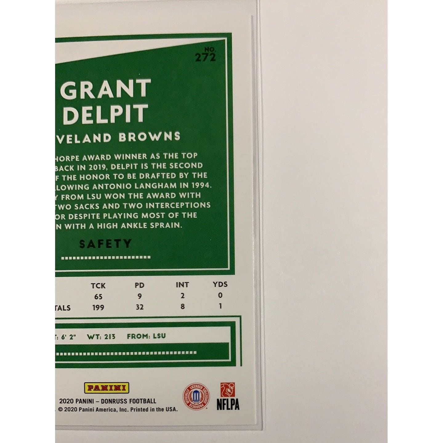  2020 Donruss Grant Delpit RC  Local Legends Cards & Collectibles