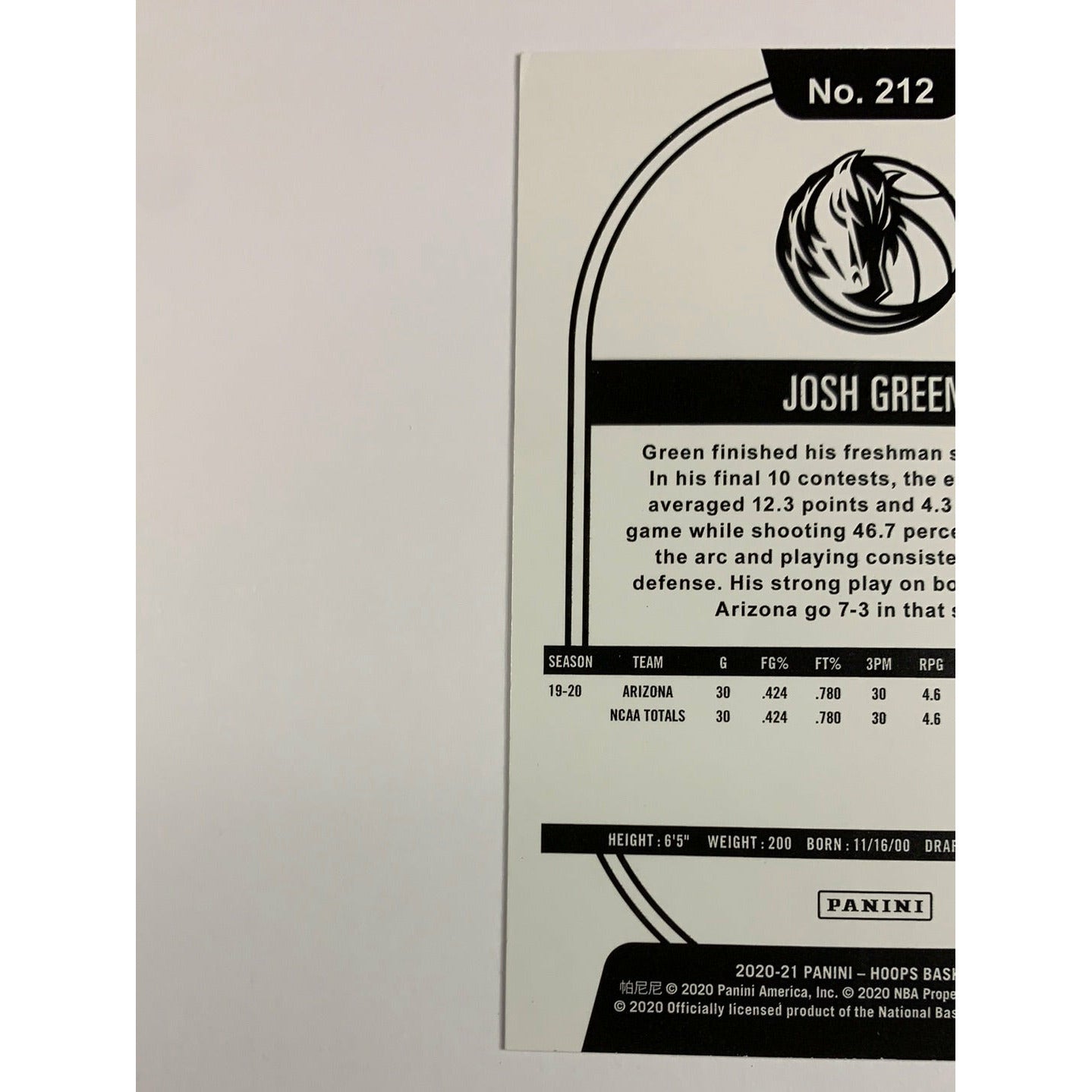 2020-21 Hoops Josh Green RC
