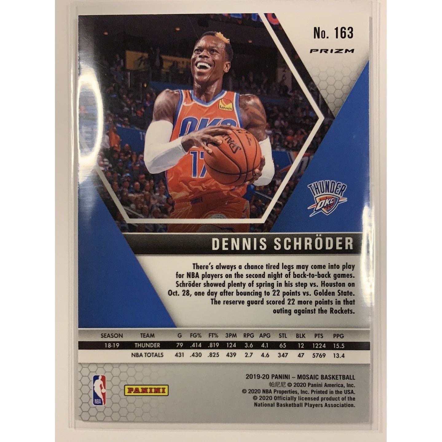  2019-20 Panini Mosaic Dennis Schroder Tmall Gold Wave Prizm  Local Legends Cards & Collectibles