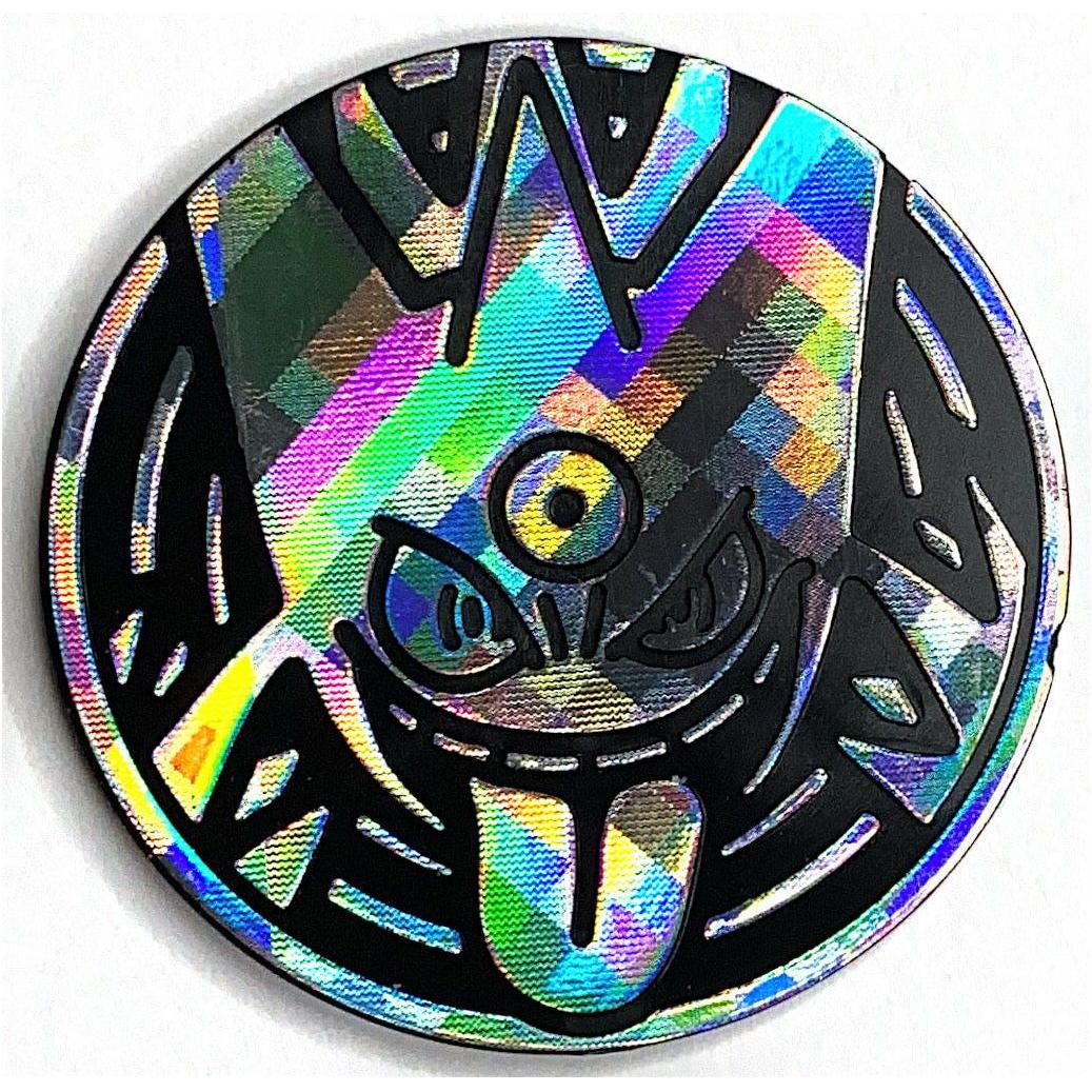 2016 Collector Chest Mega Gengar Silver Rainbow Pixel Holofoil Coin