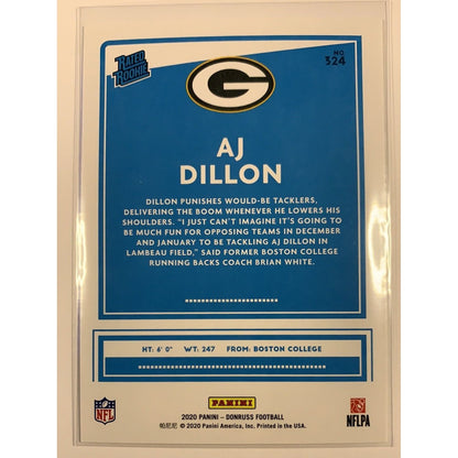  2020 Donruss Aj Dillon Rated Rookie  Local Legends Cards & Collectibles