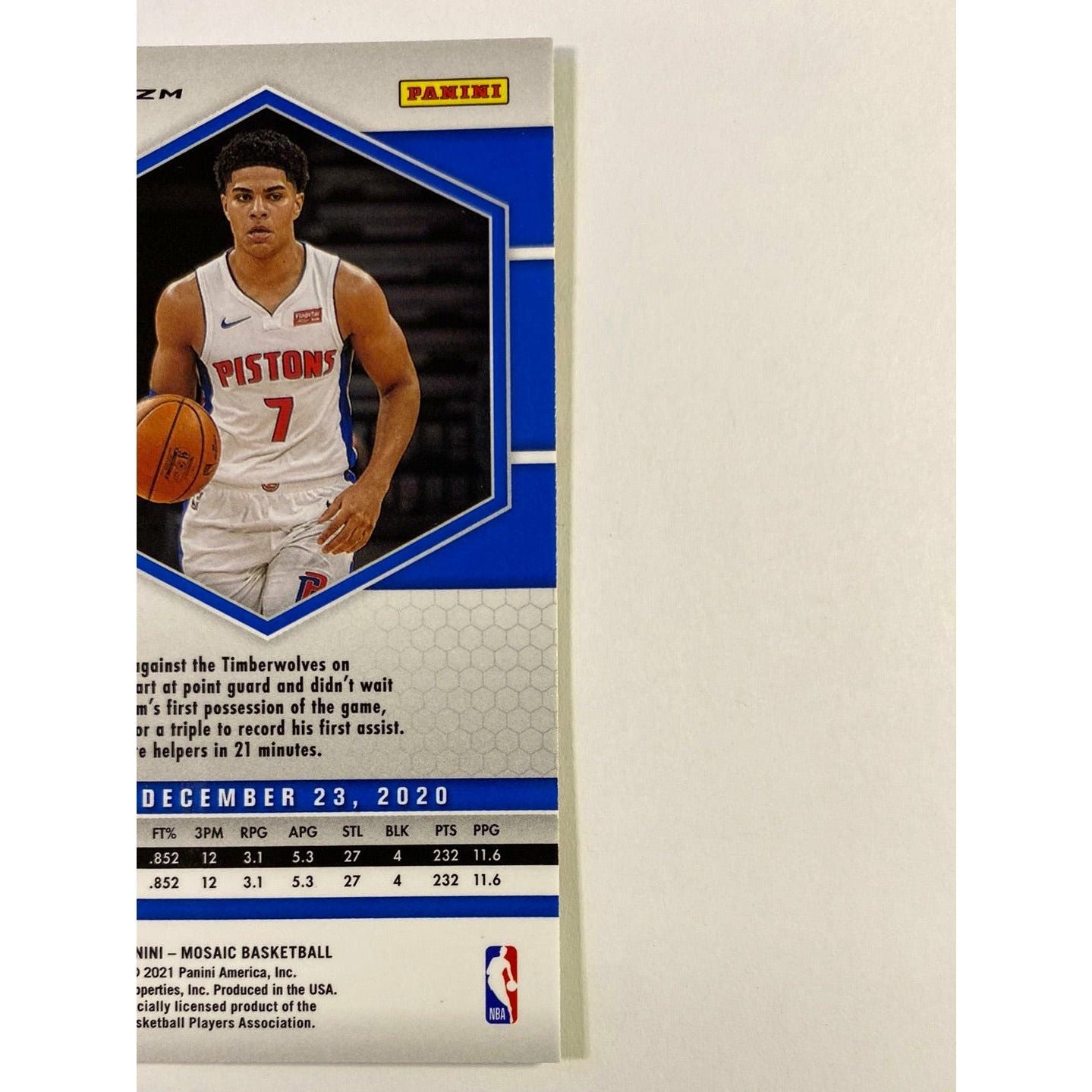 2020-21 Mosaic Killian Hayes NBA Debut Pink Mosaic Prizm