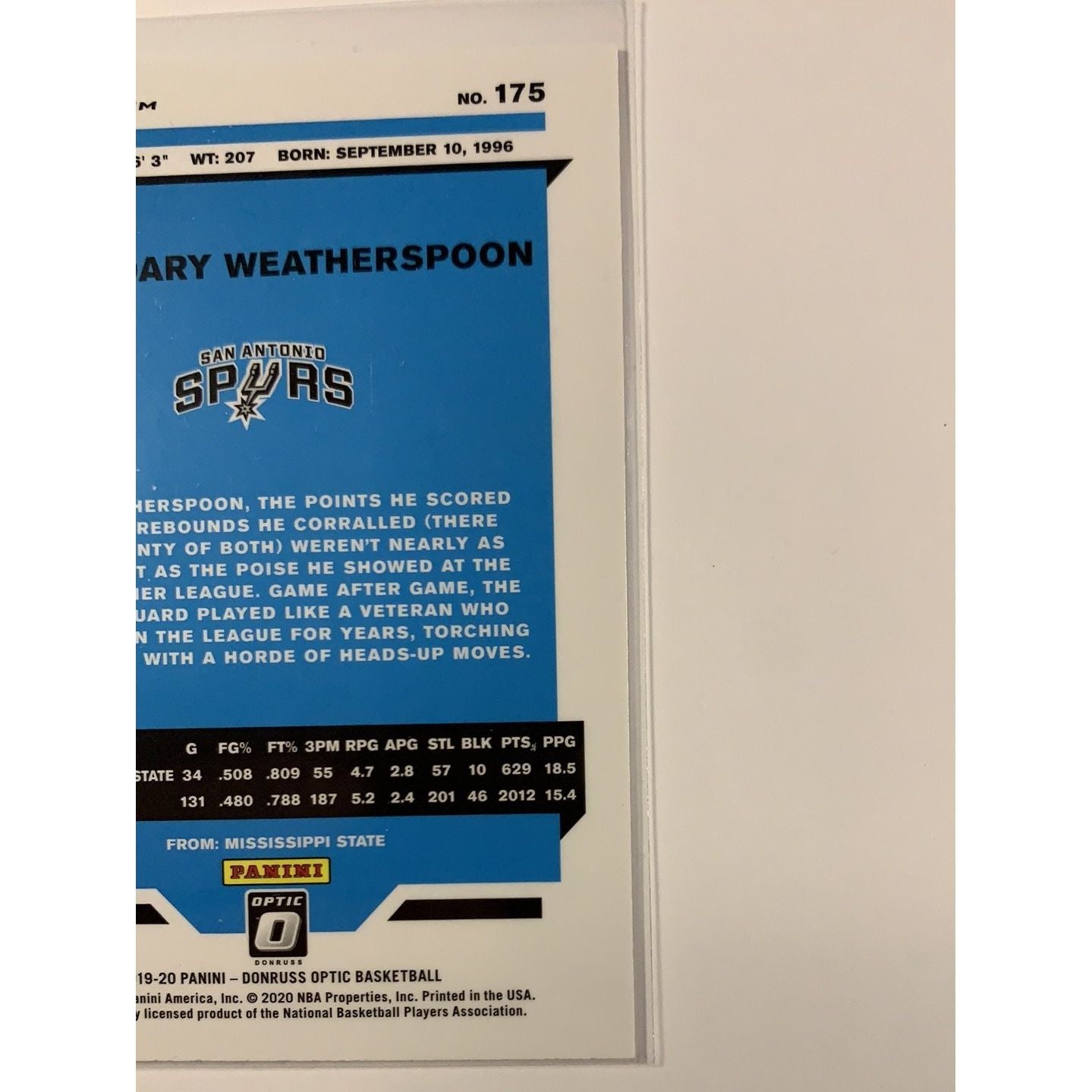  2019-20 Donruss Optic Quinndary Weatherspoon Rated Rookie Tmall Red Wave Prizm  Local Legends Cards & Collectibles