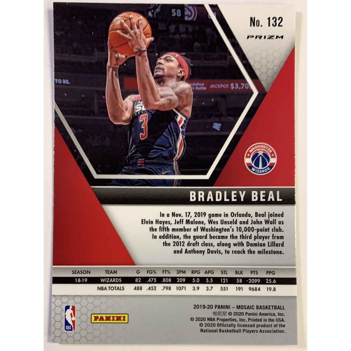  2019-20 Mosaic Bradley Beal Blue Prizm  Local Legends Cards & Collectibles